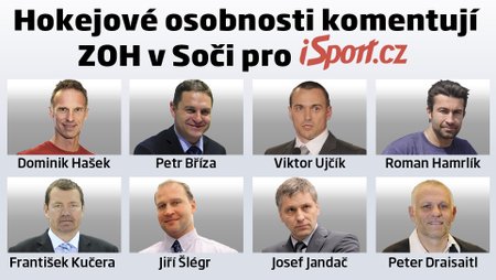 Hokejové osobnosti, které budou pro iSport.cz komentovat utkání na ZOH v Soči