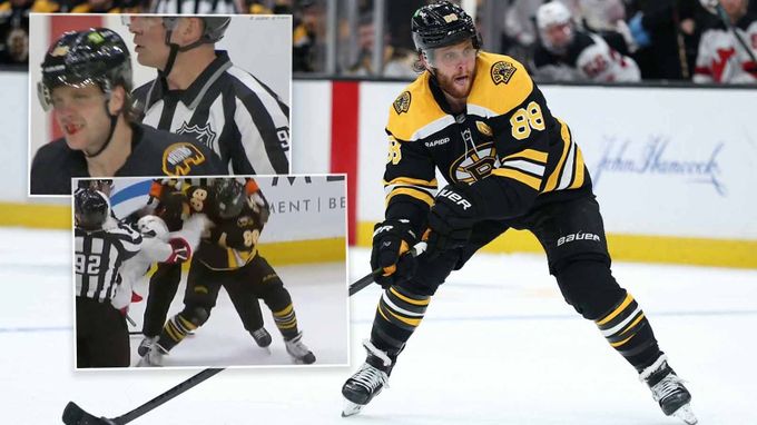 Pastrňákovy dvě tváře: gól a poté rvačka. Odjížděl zkrvavený, Bruins se trápí Pastrňákovy dvě tváře: gól a poté rvačka. Odjížděl zkrvavený, Bruins se trápí