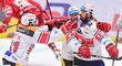 Pardubičtí hokejisté se radují z výhry ve finálové sérii nad Třincem