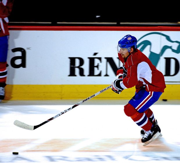 Tomáš Plekanec zakládá další útok. Tomáš Plekanec zakládá další útok.