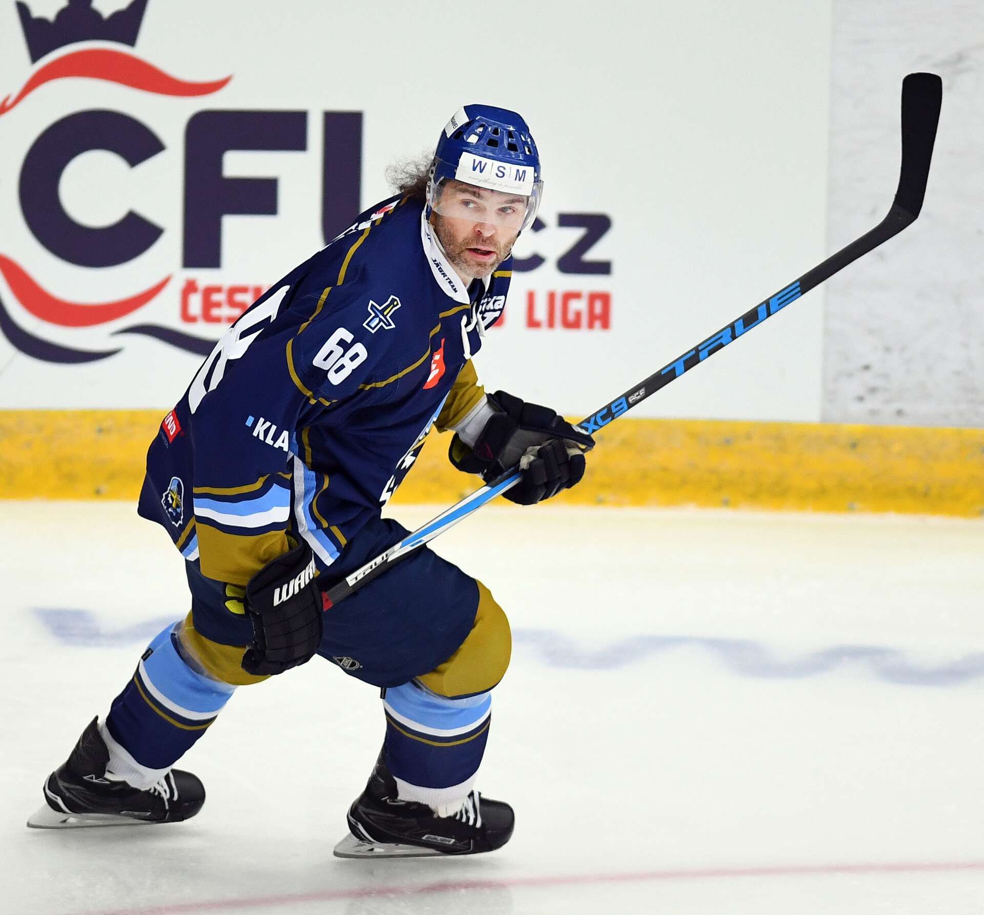 Jaromír Jágr po svém návratu z NHL v roce 2018 Jaromír Jágr po svém návratu z NHL v roce 2018