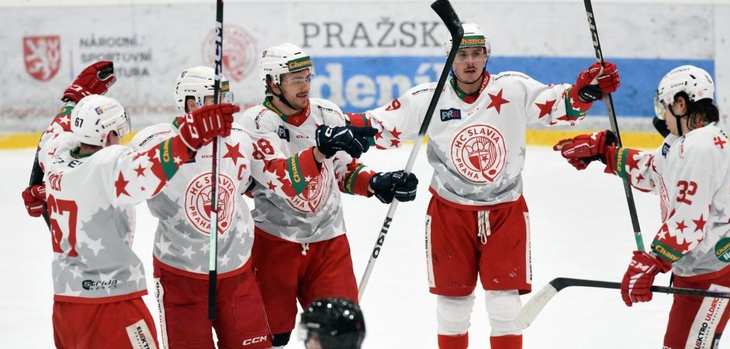 Hokejistům Slavie po čtyřech výhrách v řadě vysvitla naděje na záchranu v první lize