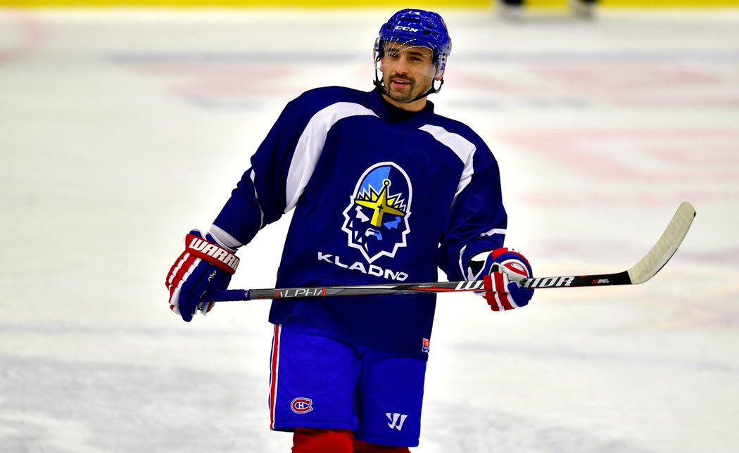 Tomáš Plekanec při tréninku Rytířů Kladno