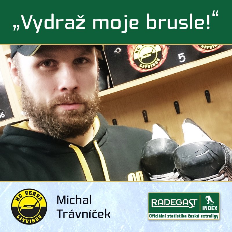 Michal trávníček (Litvínov) draží brusle