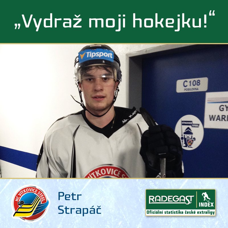 Petr Strapáč (Vítkovice) draží hokejku