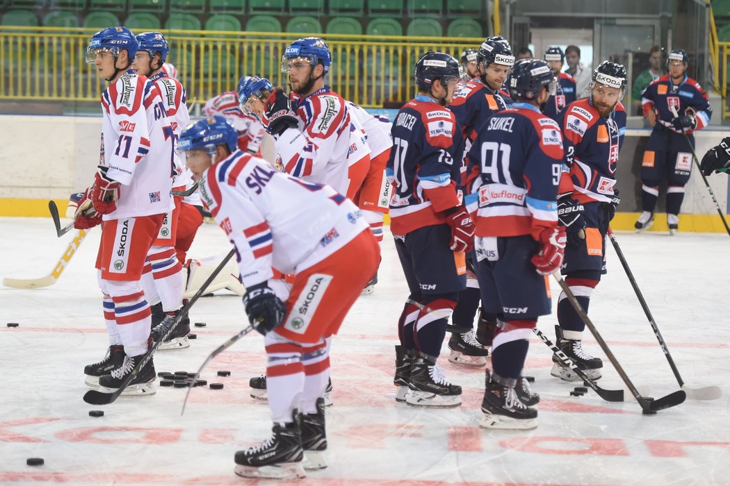 Rozbruslení před druhým utkání mezi Českem a Slovenskem v olympijské sezoně