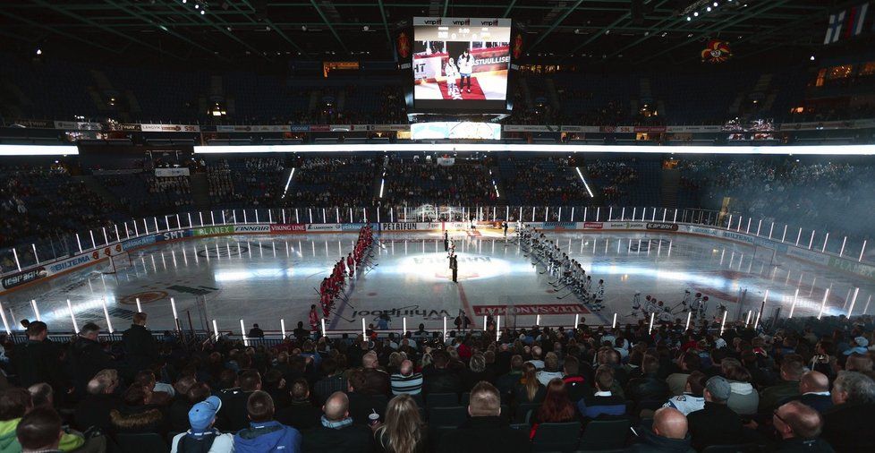 Hartwall Arena před duelem Finsko - Česko.