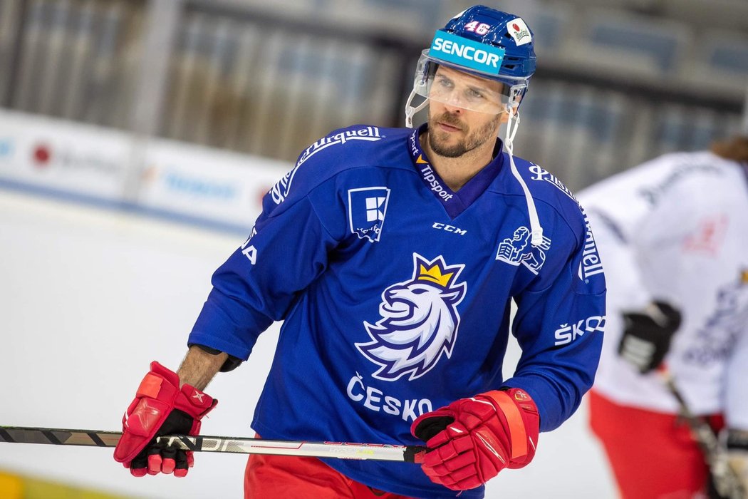 David Krejčí po třech a půl letech oblékl dres hokejové reprezentace