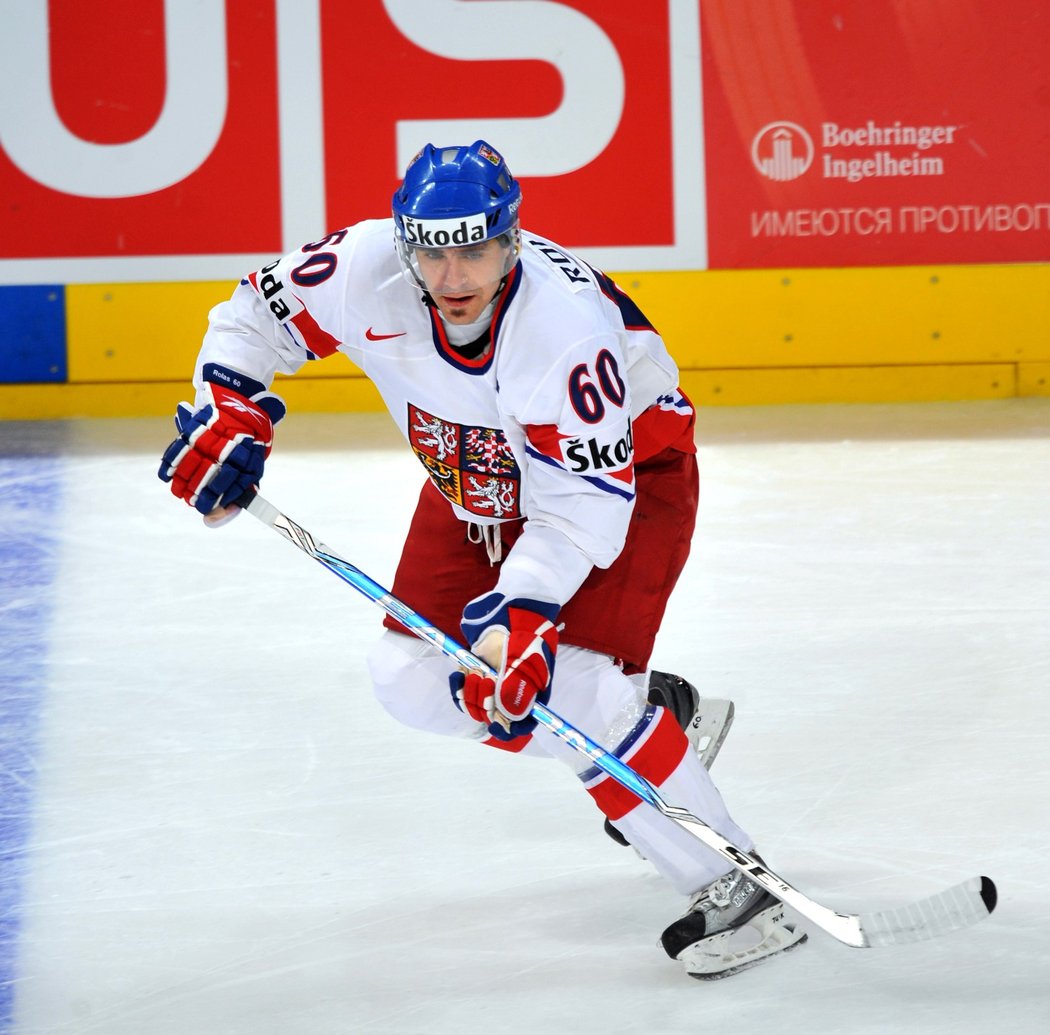 Kapitán hokejové reprezentace Tomáš Rolinek na mistrovství světa v roce 2010