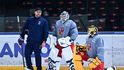 Trenér reprezentačních brankářů Ondřej Pavelec na ledě na prvním srazu sezony