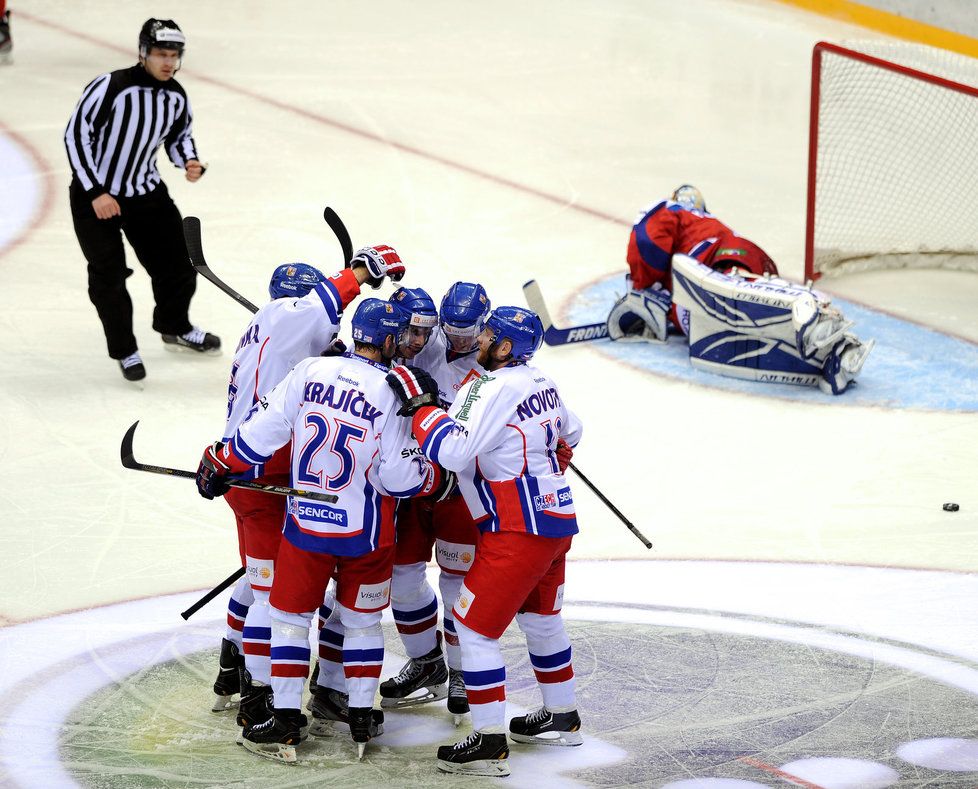 Čeští hokejisté zakončili turnaj Channel One Cup výhrou 2:1 nad Ruskem