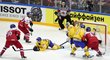 Čeští hokejisté předvedli proti Švédům na MS v Rusku druhou třetinu z říše snů, severskému soupeři v ní nasázeli tři branky