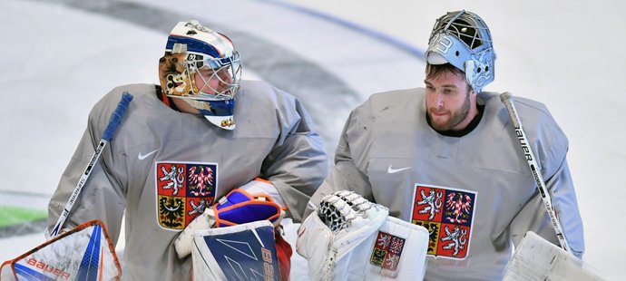 Dominik Hrachovina (vlevo) neprožil ideální debut v základní sestavě KHL, proti Omsku střídal už po první třetině (archivní foto)