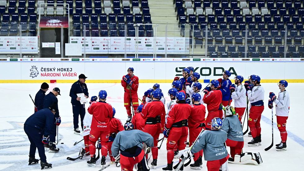 Trénink české reprezentace před Švýcarskými hrami