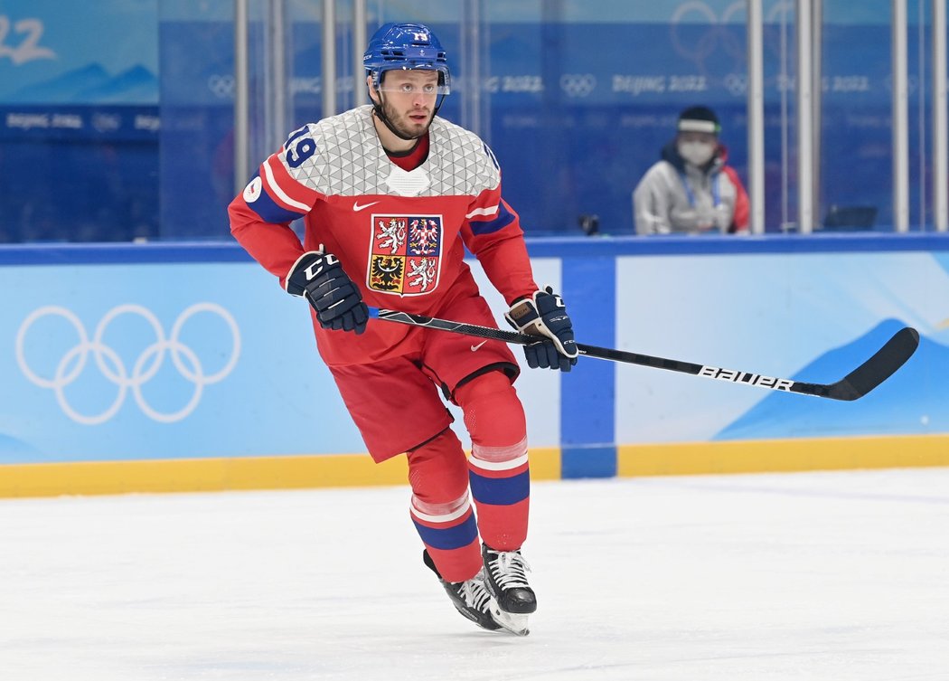 Útočník Tomáš Zohorna během olympiády v Pekingu