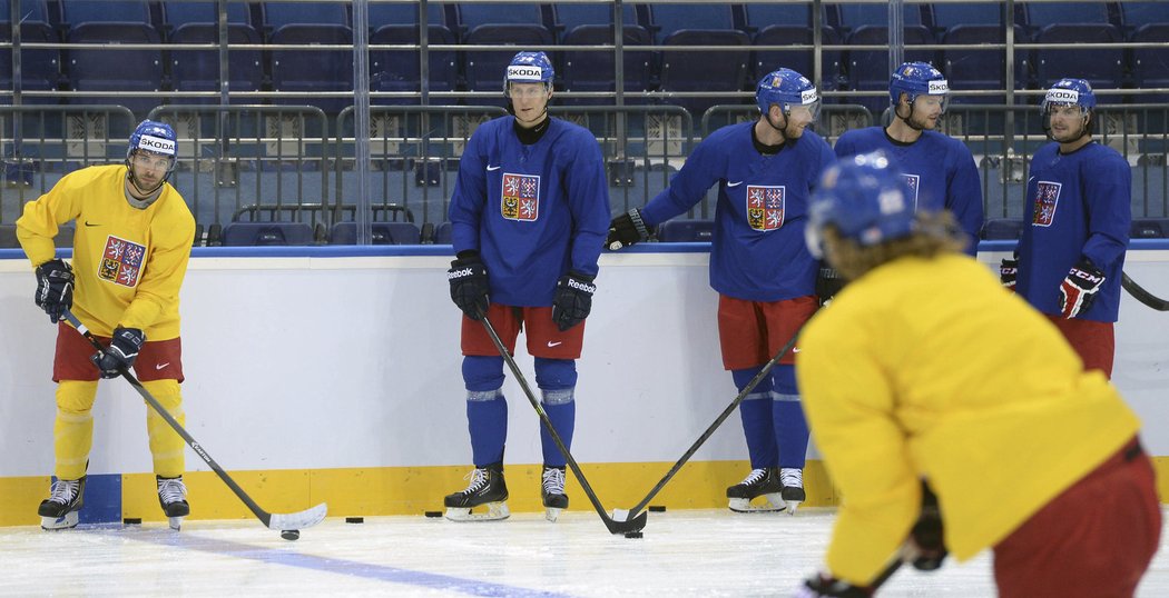 Čeští hokejisté si v Minsku zatrénovali