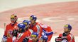Čeští hokejisté po výprasku 0:6 od Švédů v úvodním zápase Karjaly