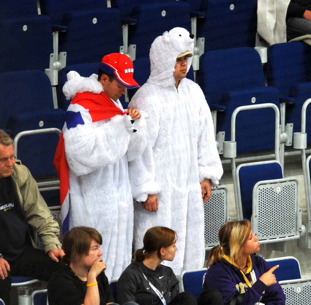 Norští fanoušci při zápase s Českem