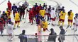 Češí hokejisté si v dějišti mistrovství světa poprvé zatrénovali. Mrzel je nekvalitní led