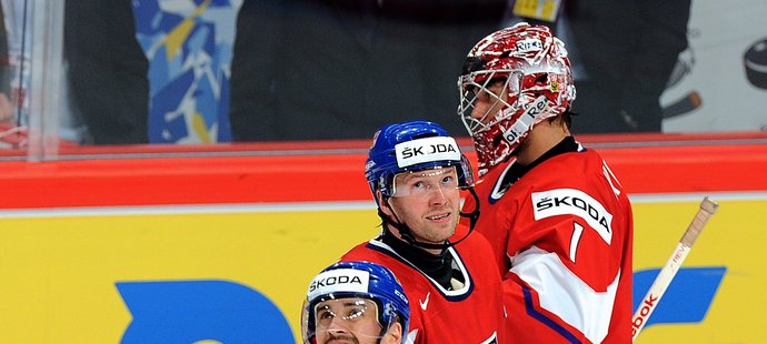 Vítězná úleva v podání Tomáše Plekance, Petra Tenkráta a brankáře Jakuba Kováře