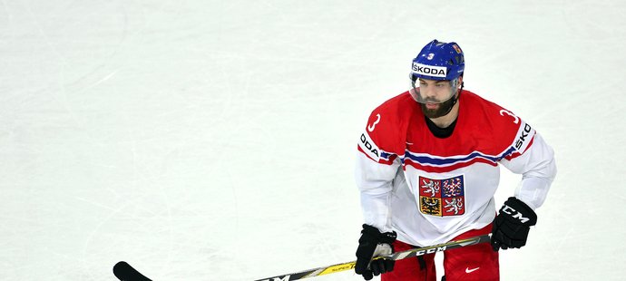 Radko Gudas v zápase proti Bělorusku na MS v hokeji 2017