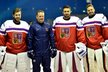 Brankářská skvadra na MS v hokeji: Pavel Francouz, kouč brankářů Petr Jaroš, Petr Mrázek a Dominik Furch