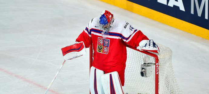 Petr Mrázek v zápase se Švýcary nepředvedl úplně jistý výkon