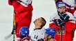 Zklamaný Tomáš Plekanec sleduje kostku nad ledem po porážce se Švýcarskem