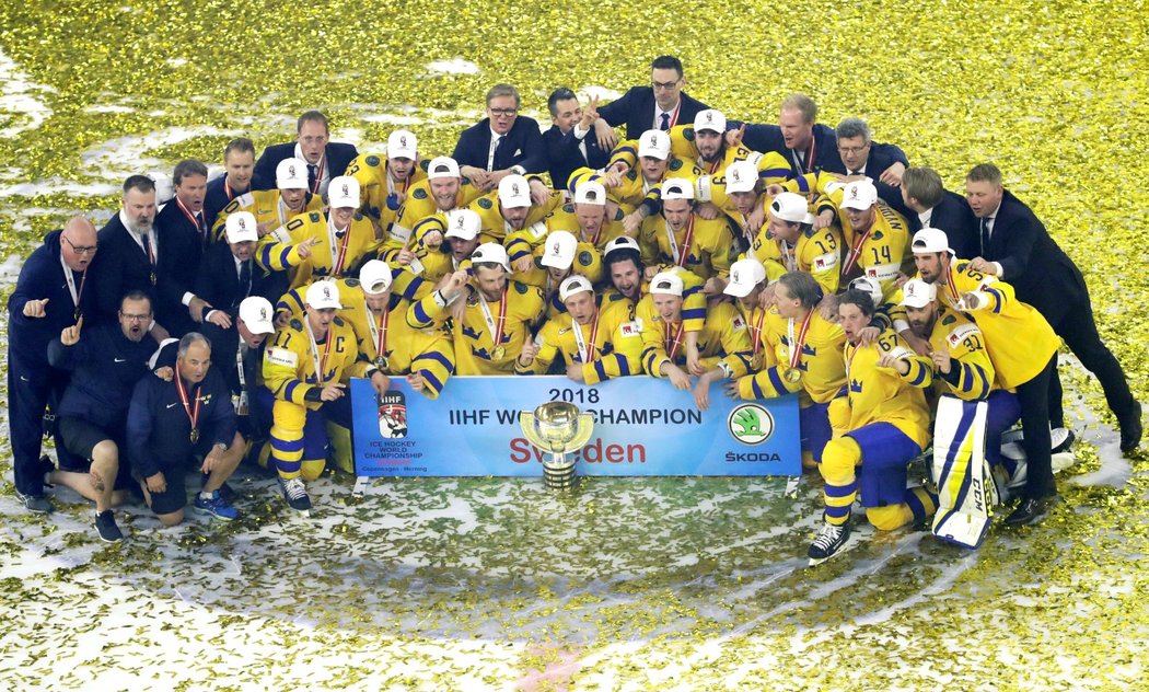 Švédští hokejisté obhájili v Dánsku titul mistrů světa