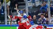 Čeští hokejisté střelce hattricku v boji o bronz Davida Pastrňáka