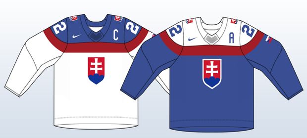 Dresy hokejistů Slovenska pro mistrovství světa v Česku 2024 Dresy hokejistů Slovenska pro mistrovství světa v Česku 2024