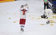 David Pastrňák zvedá nad hlavu trofej pro mistry světa David Pastrňák zvedá nad hlavu trofej pro mistry světa
