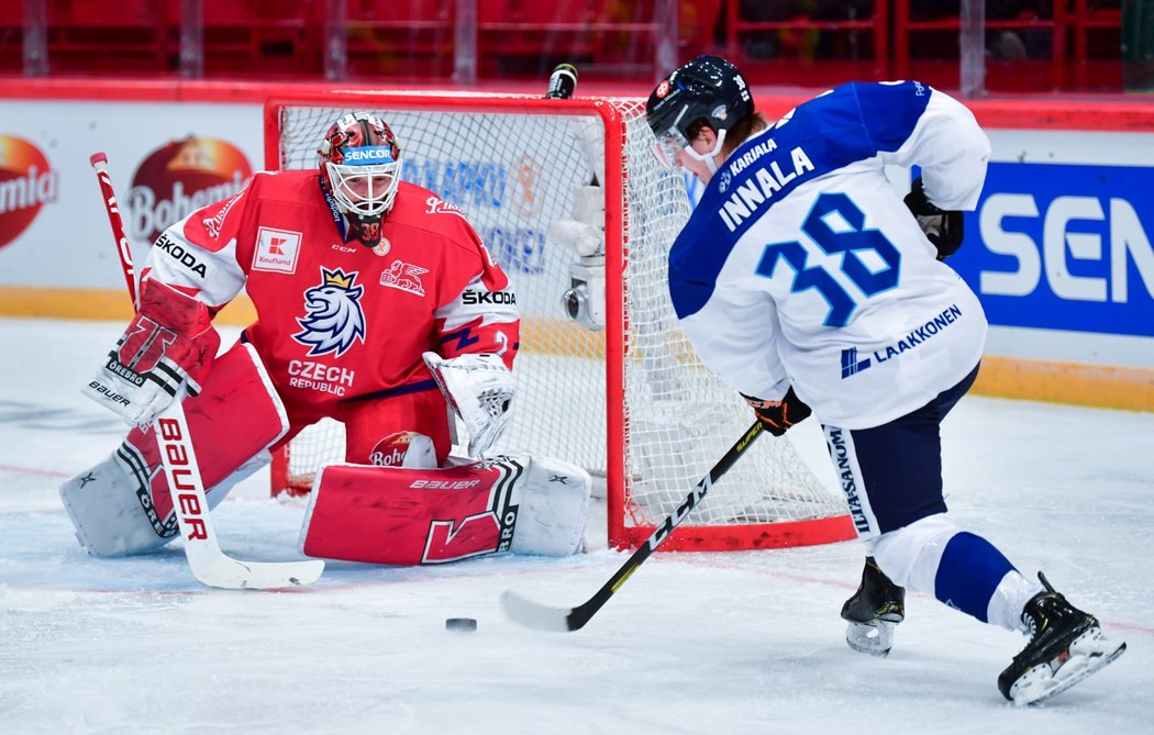 Dominik Furch v utkání proti Finsku