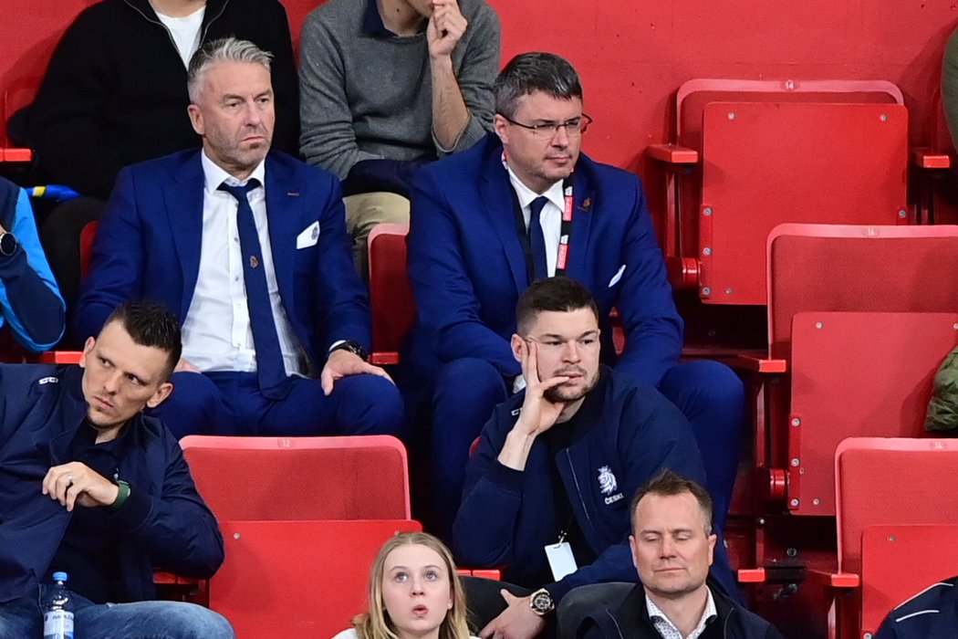 Tomáš Hertl sledoval čtvrteční zápas Česka proti Švédsku z tribuny