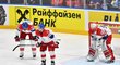 Čeští hokejisté smutní po druhé inkasované brance v utkání o bronz proti Rusku