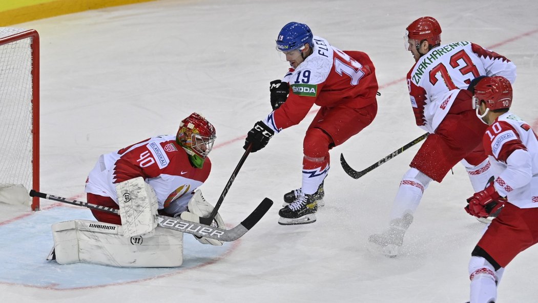 Jakub Flek mohl ve druhé třetině zvýšit na 3:1, v úniku ale neuspěl