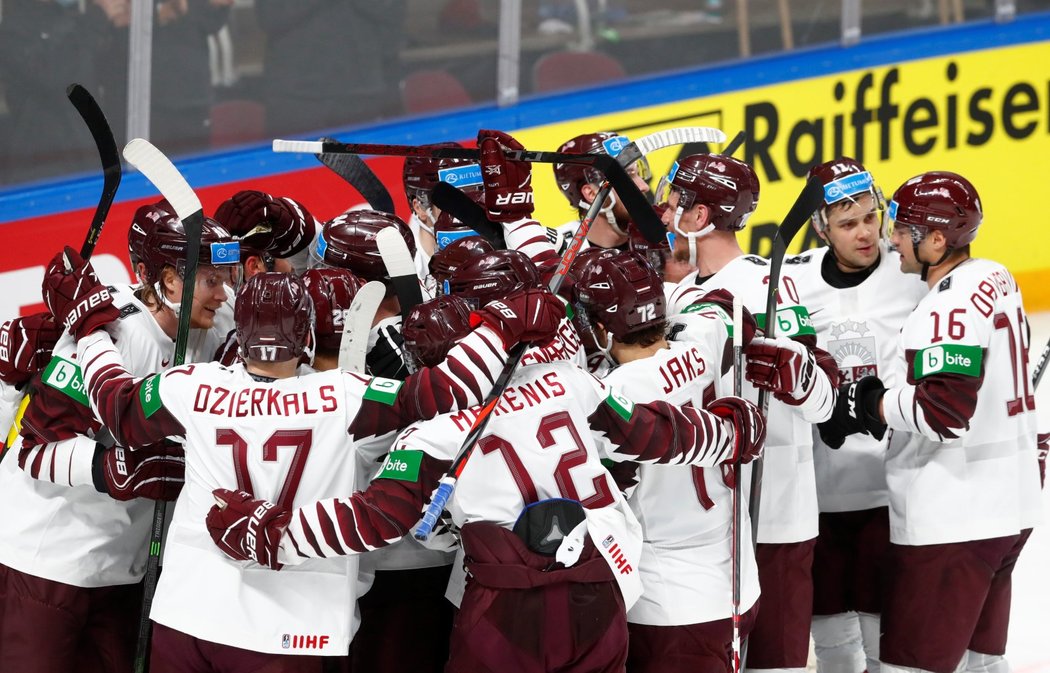 Lotyšsko poprvé s historii mistrovství světa porazilo Kanadu
