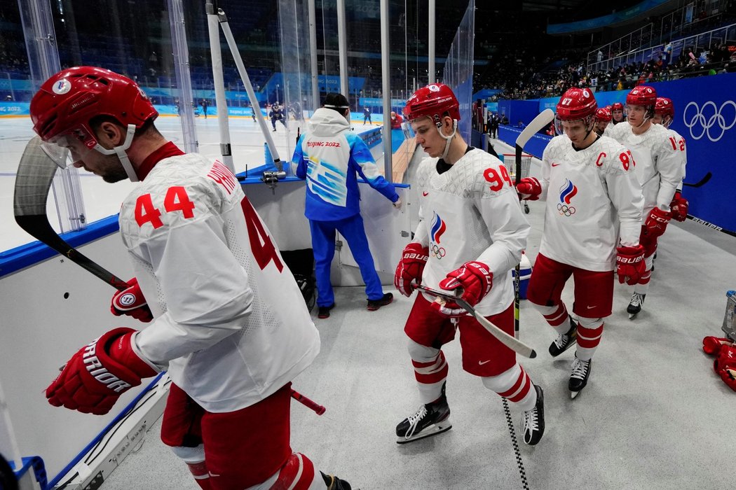 Ruští hokejisté nastupují k finálovému utkání olympijských her
