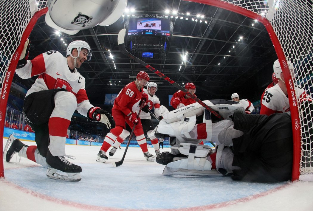 Olympijští sportovci z Ruska na úvod hokejového turnaje porazili Švýcarsko 1:0