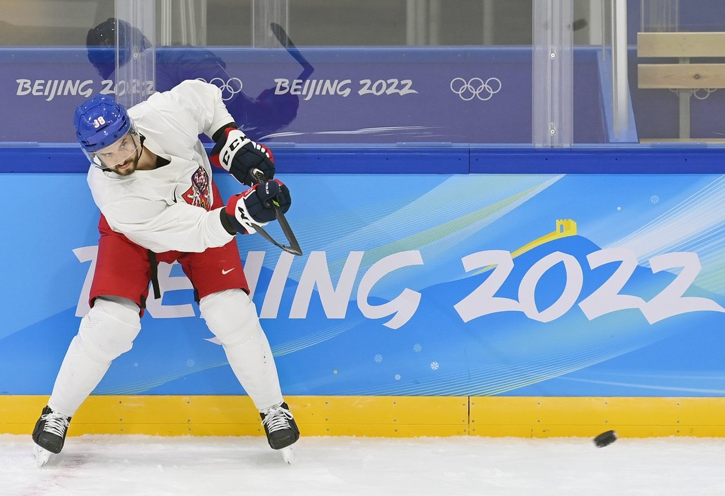 Tomáš Hyka na čtvrtečním tréninku české reprezentace v Pekingu