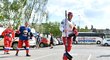 Po Brně se v hokejové výstroji potuloval i hvězdný ruský centr Jevgenij Malkin