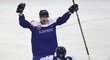 Peter Čerešňák se raduje z gólu do sítě ruského týmu na olympiádě v Pchjongčchangu