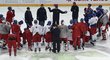 Čeští hokejisté se chystají na úvodní zápas s Kanadou