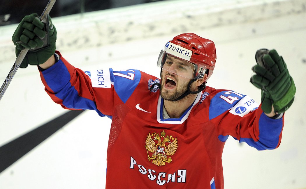 Alexander Radulov v dresu hokejové sborné.