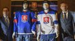 Vedení slovenského hokeje představilo dresy s novým logem. Je vytvořených ze vztyčených hokejek symbolizujících vítězství
