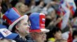 Slovenští fanoušci sledují utkání s USA