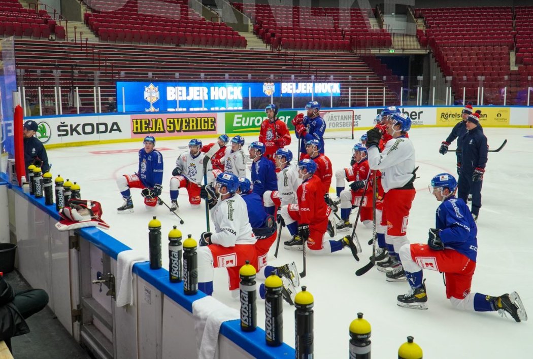 Čeští hokejisté již trénují v Mälmo před startem Švédských her