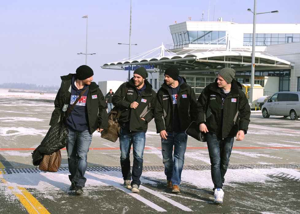 Jiří Novotný (zleva), Michal Vondrka, Jakub Klepiš a Jakub Krejčík míří na Švédské hry