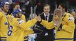 Hokejisté Švédska převzali pohár za třetí místo na mistrovství světa v Minsku