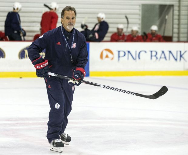 John Tortorella na americkém tréninku před Světovým pohárem John Tortorella na americkém tréninku před Světovým pohárem